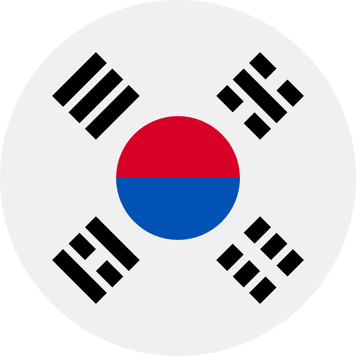south korea - Lista över alla länder i Asien